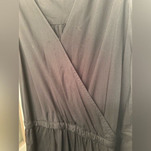 GAP Black Sleeveless Wrap Front Wide Leg Jumpsuit - Picture 4 of 6